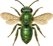 Pure Green Sweat Bee